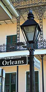Lamppost in New Orleans, French Quarter
